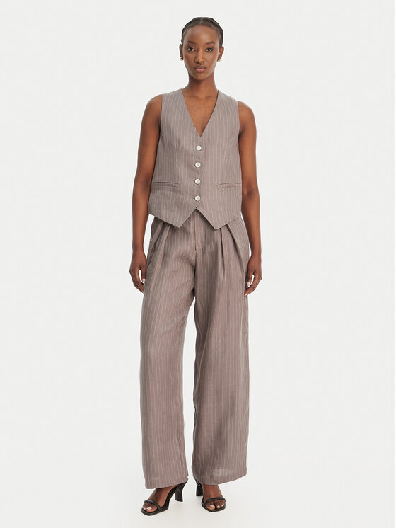 Eleh Eleh Παντελόνι υφασμάτινο SS260028 Γκρι Oversize