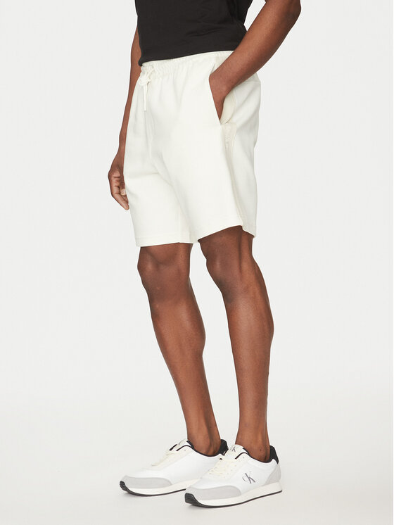 Calvin Klein Jeans Calvin Klein Jeans Pantaloni scurți sport Logo Tape J30J327246 Écru Regular Fit