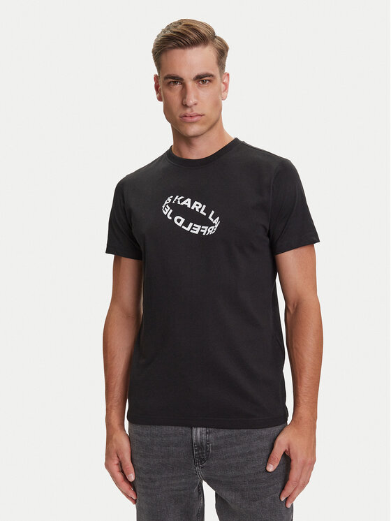 Karl Lagerfeld Jeans Karl Lagerfeld Jeans Majica A3M17037 Črna Slim Fit