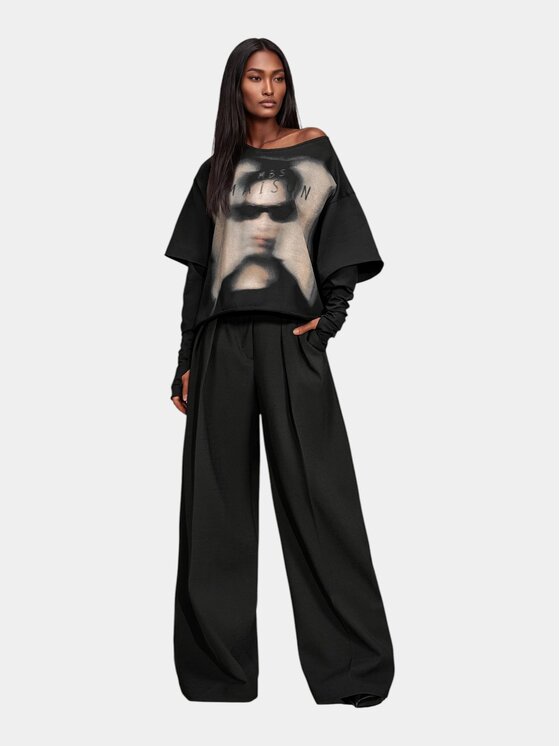 MADE BY SOCIETY MADE BY SOCIETY T-Shirt PORTRAIT TEE - T27895 Czarny Basic Fit