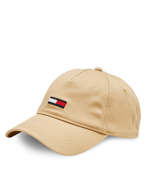 Tommy Jeans Kapa S šiltom Tjm Elongated Flag 5 Panel Cap AM0AM11692 Bež