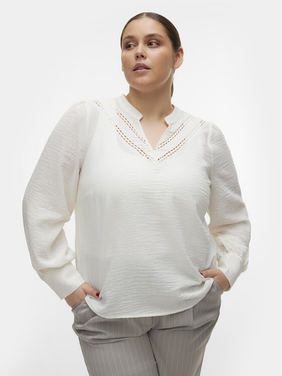 Vero Moda Curve Vero Moda Curve Halenka Chris 10301893 Bílá Regular Fit