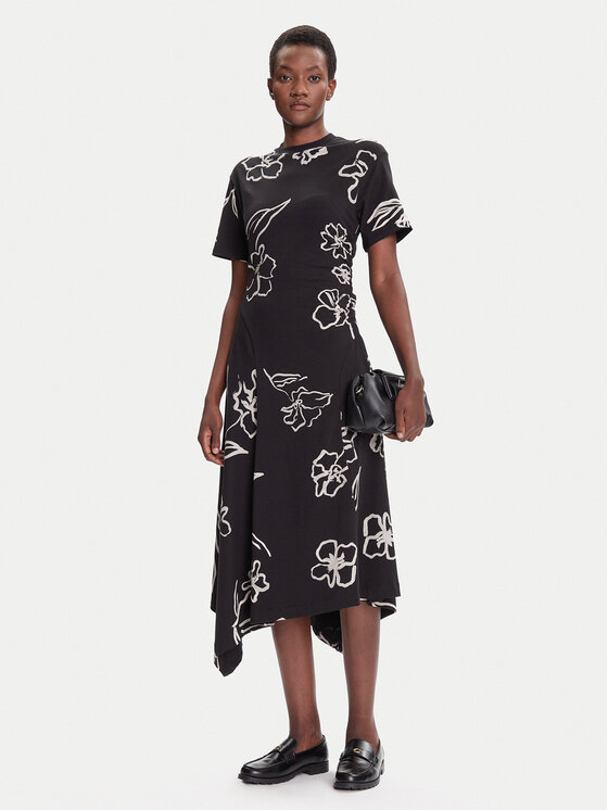 Desigual Desigual Každodenné šaty Calma 25WWVK44 Čierna Regular Fit