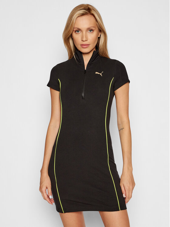 Puma Kleid fur den Alltag Evide Bodycon 599769 Schwarz Tight Fit Modivo