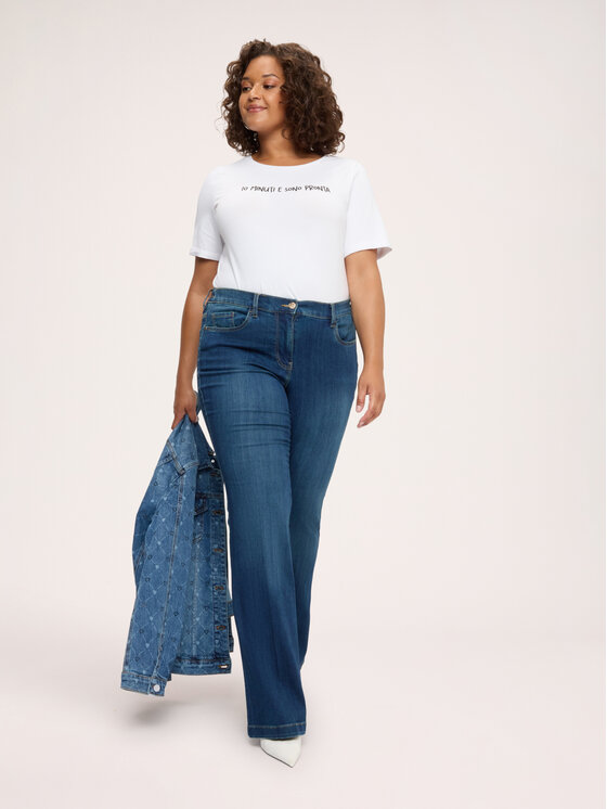 Fiorella Rubino Fiorella Rubino T-Shirt G0EQL009367N011 Biały Regular Fit