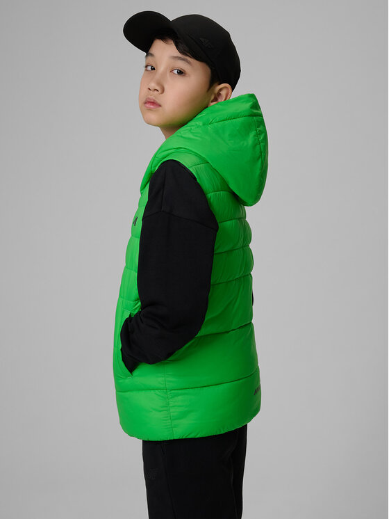 4F 4F Kamizelka OUTERWEAR Zielony Regular Fit