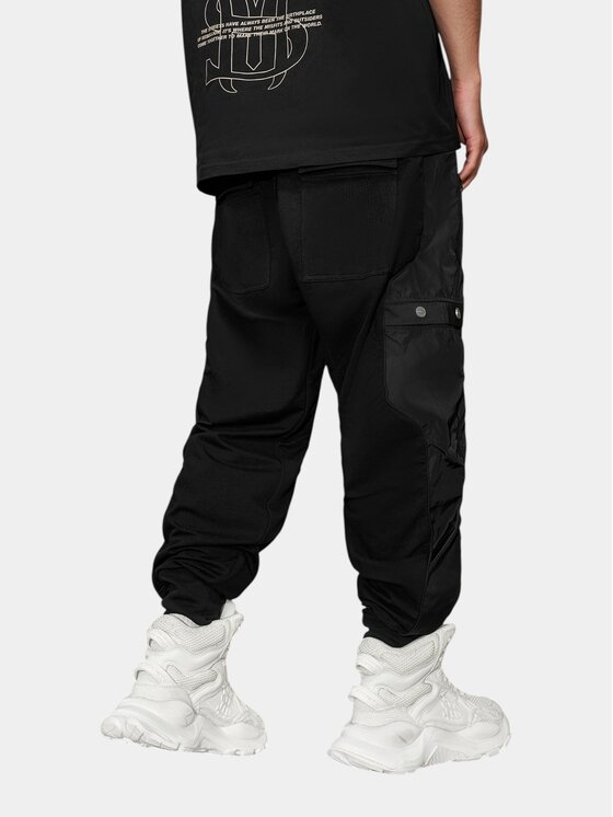 MADE BY SOCIETY MADE BY SOCIETY Ścierka Pantaloni cargo - P16657 Czarny Basic Fit