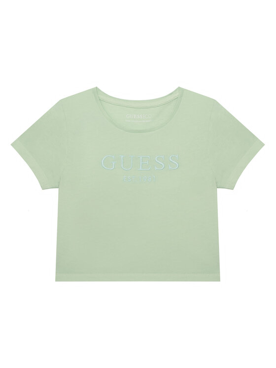 Guess Guess T-Shirt J6GI17 K8HM4 Πράσινο Regular Fit