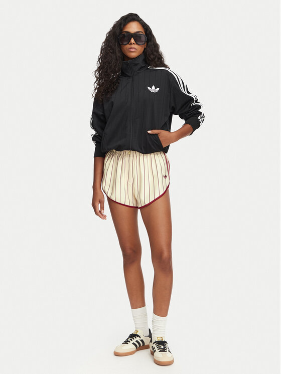 adidas adidas Športne kratke hlače Pinstripe Firebird KR9553 Kremna Loose Fit