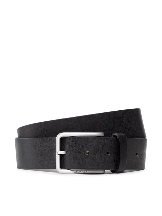 Calvin Klein Pánsky opasok Warmth Oiled Grain 35Mm K50K509654 Čierna
