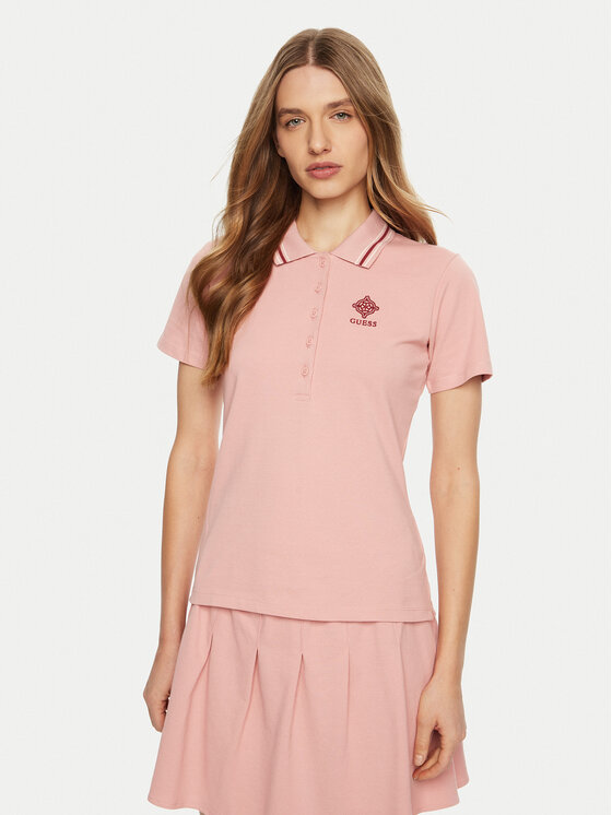 Guess Guess Tricou polo V5RP02 KCOK1 Roz Regular Fit