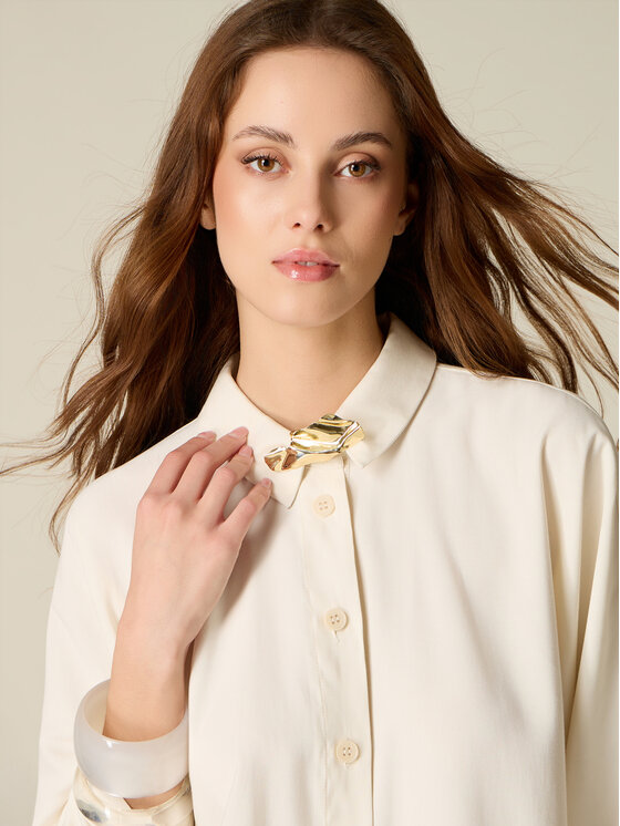 Oltre Oltre Koszula 5000J000817N021 Biały Regular Fit