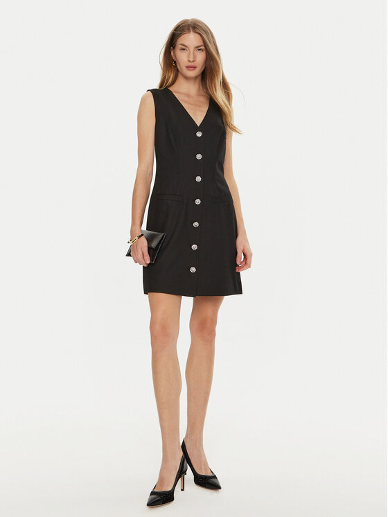 Guess Guess Sukienka koktajlowa Doris W4BK11 WGIF2 Czarny Slim Fit