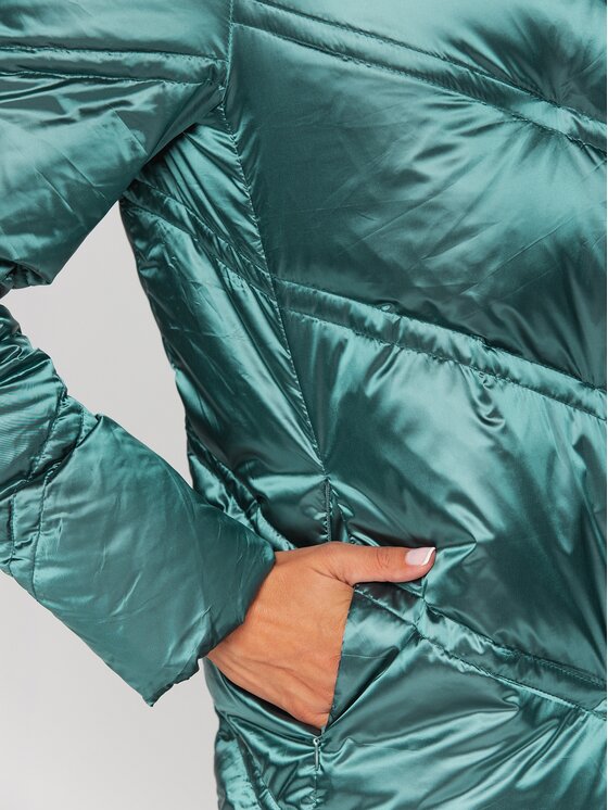 Perso Perso Kurtka damska BLH211025FX Zielony Regular Fit