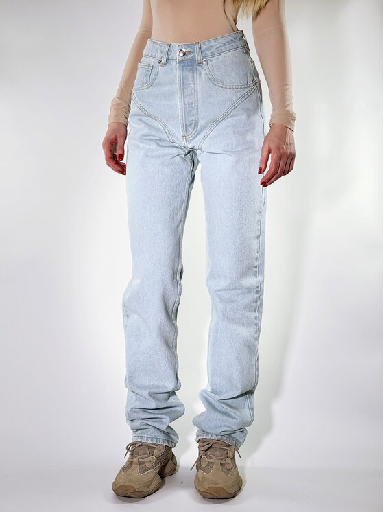Spodnie damskie MissDenim, Rozmiar S, Niebieskie, Straight Leg