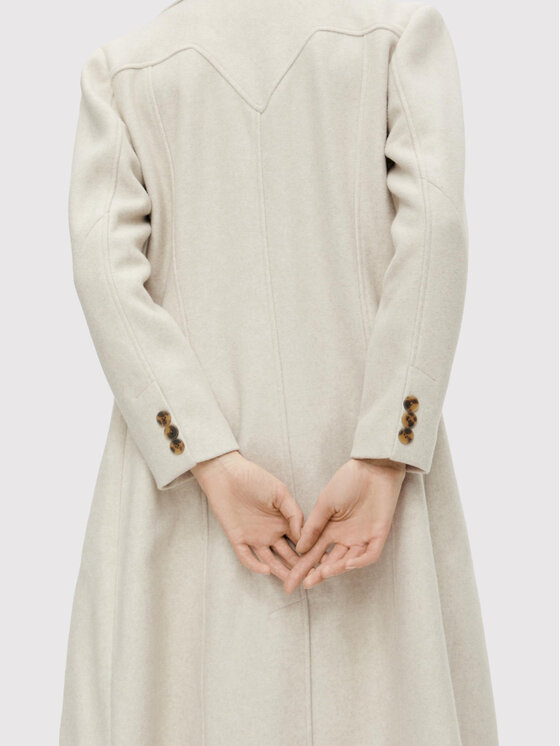 YAS YAS Вовняне пальто Mori 26024300 Бежевий Regular Fit