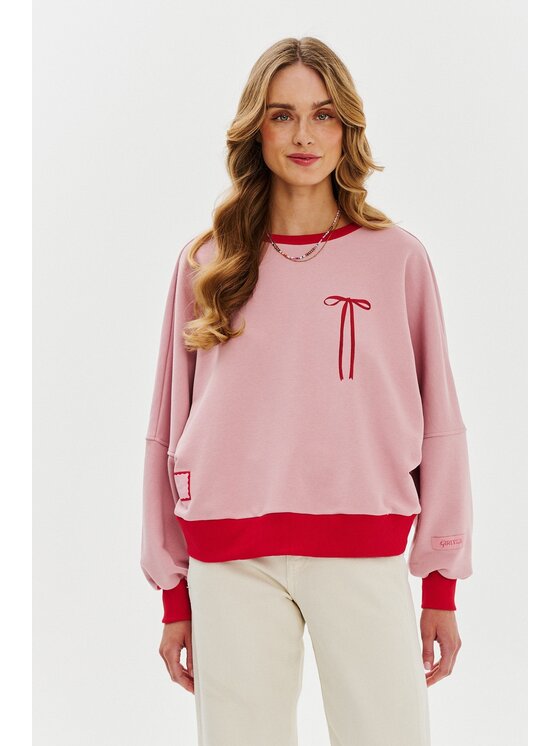 NAOKO NAOKO Mikina Girlytude Růžová Regular Fit