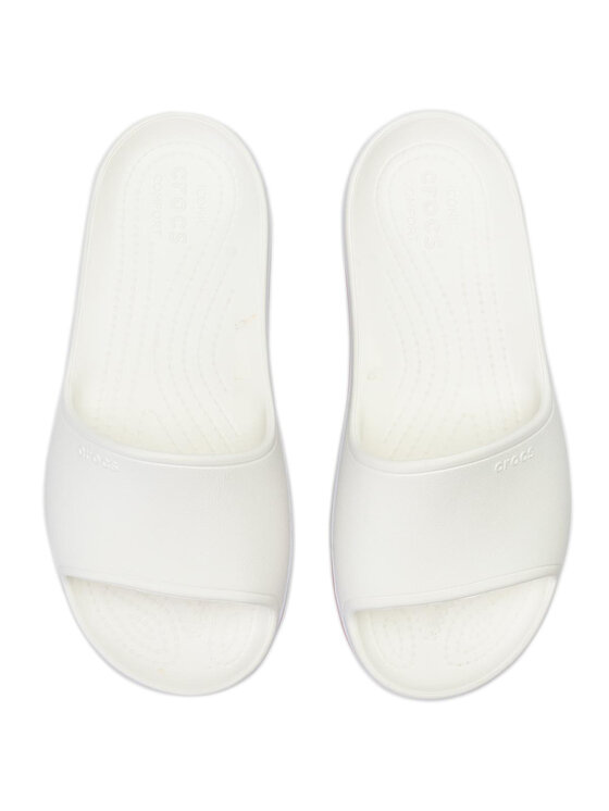 Crocs Pantoletten Cb Platform Bld Color Slide 205693 WeiB Modivo