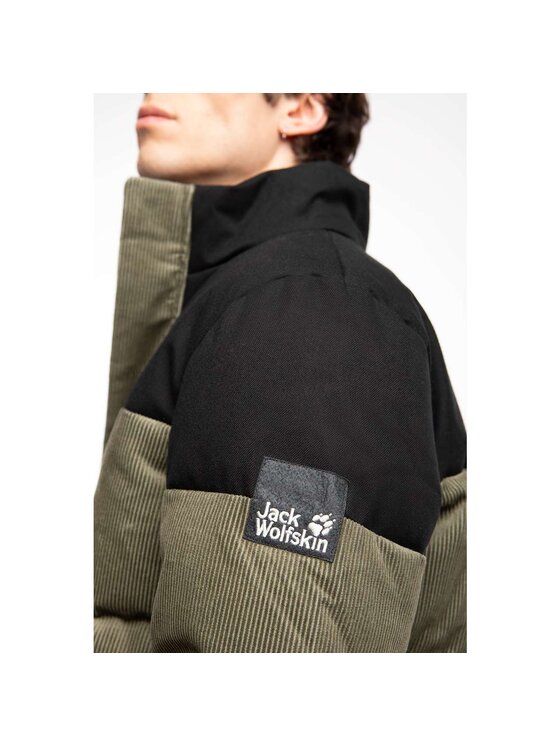 Jack Wolfskin Jack Wolfskin Kurtka zimowa NATURE CORDUROY JACKET M 1206331_4550 Zielony Classic Fit