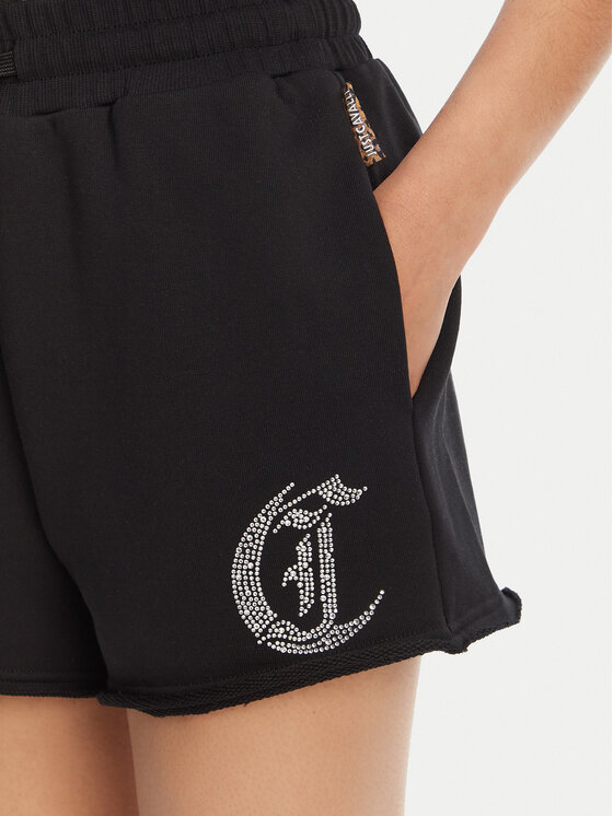 Just Cavalli Just Cavalli Sportske kratke hlače 78PADE08 Crna Loose Fit