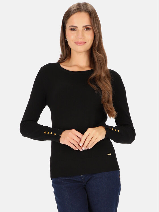 L’AF L’AF Sweter Sana Czarny Regular Fit