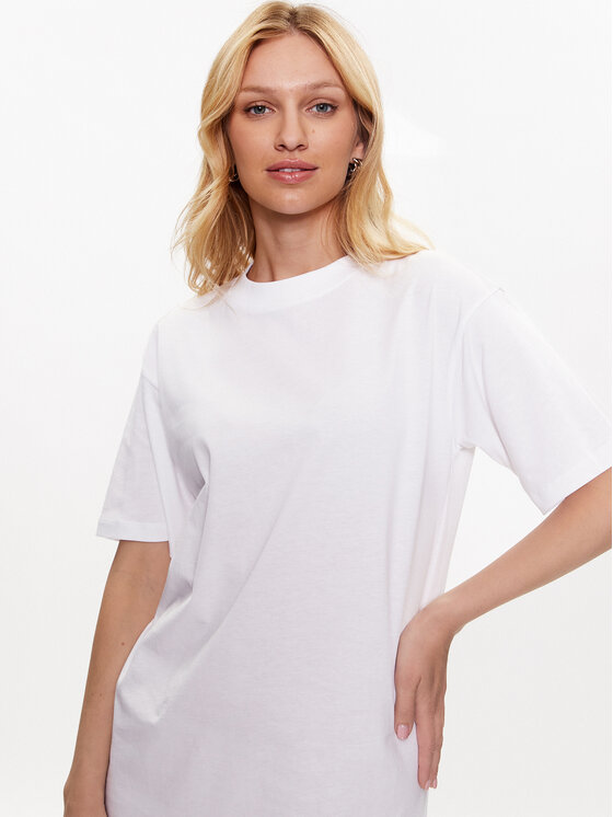 KARL LAGERFELD KARL LAGERFELD Sukienka codzienna Signature 231W1357 Biały Relaxed Fit