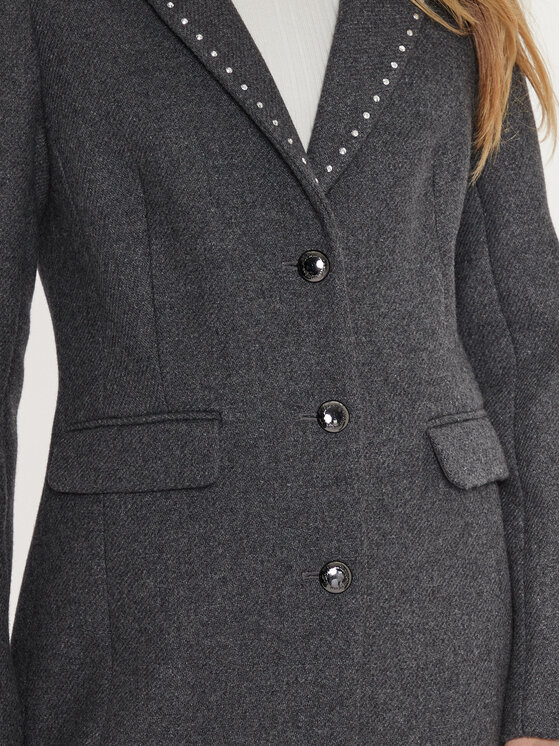 Morgan Morgan Palton de lână 242-GLAM Gri Regular Fit
