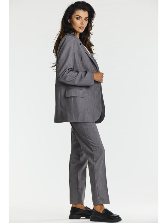 Awama Awama Marynarka A676 Szary Basic Fit