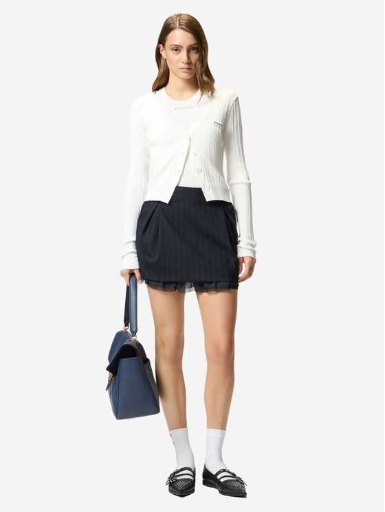 PINKO PINKO Gonna Hamburger gonna gessato Blu scuro Slim Fit