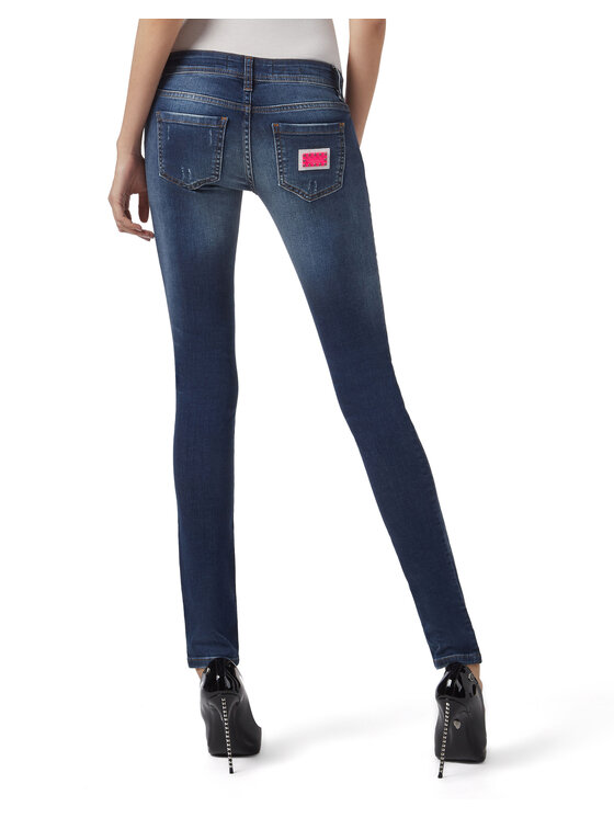 PHILIPP PLEIN PHILIPP PLEIN Džínsy 30794 Modrá Slim Fit
