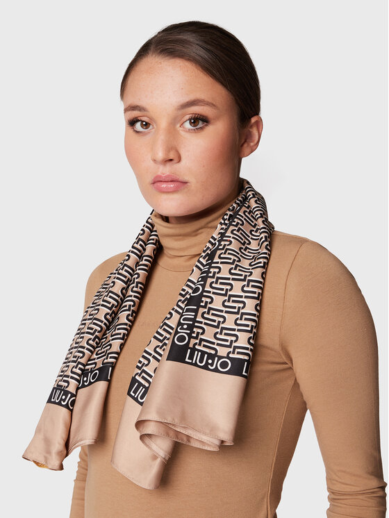 Foulard Liu Jo Marrone 100% Poliestere - Accessorio Moda Donna, Stile Elegante - Foto 4