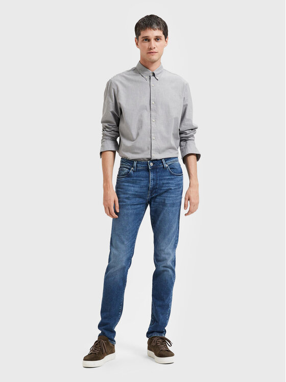 Selected Homme Selected Homme Džínsy Leon 16087777 Modrá Slim Fit