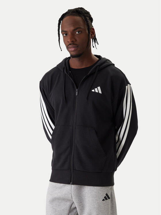adidas Bluza Essentials 3-Stripes JD1877 Czarny Regular Fit