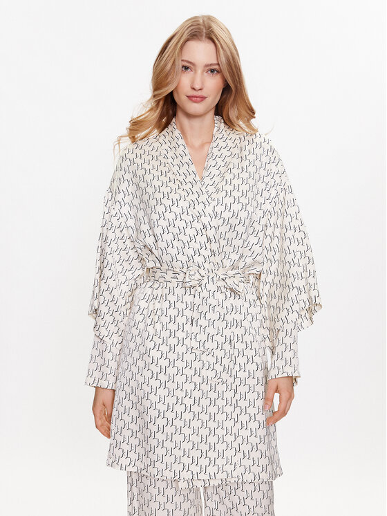 KARL LAGERFELD KARL LAGERFELD Accappatoio 225W2134 Bianco Regular Fit