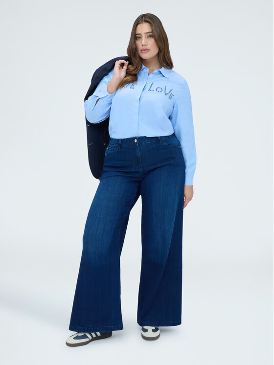 Fiorella Rubino Fiorella Rubino Koszula 5082T001493N004 Turkusowy Regular Fit