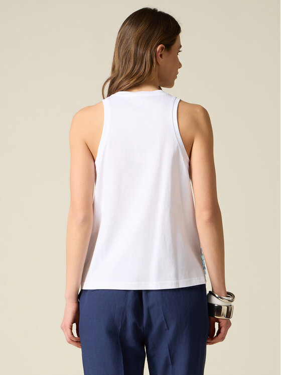 Oltre Oltre T-shirt G087J004317N0S1 Bianco Regular Fit