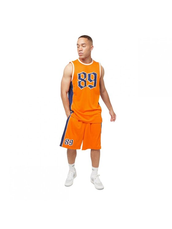 Karl Kani Karl Kani Smanicato OG BLOCK BASKETBALL TANK Arancione Regular Fit
