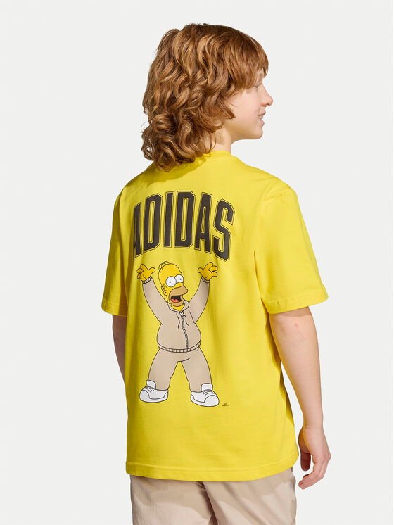 adidas adidas T-shirt The Simpsons Graphics JM0818 Žuta Loose Fit