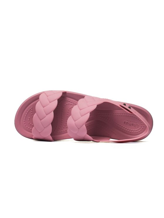 Crocs Crocs Klapki BROOKLYN WOVEN UPPER LOW W Różowy