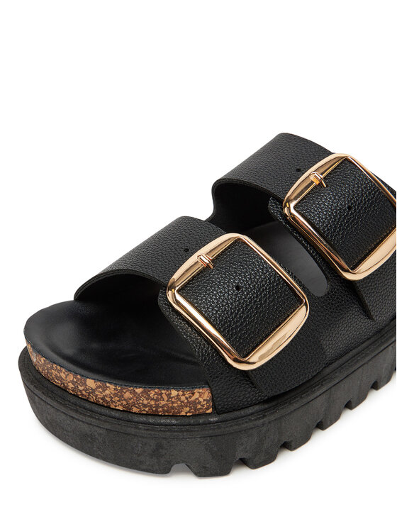 DeeZee DeeZee Pantoletten W24Q11802 Schwarz