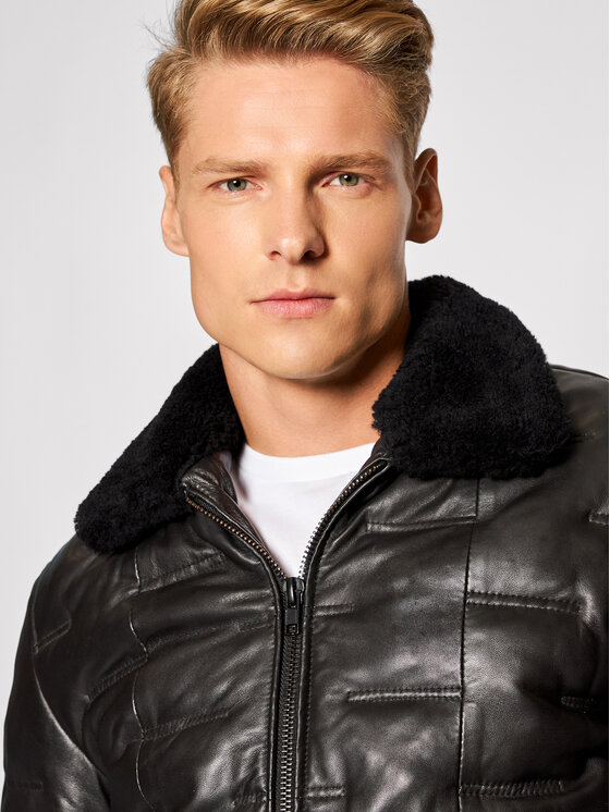 Serge Pariente Serge Pariente Шкіряна куртка Taylor Чорний Regular Fit