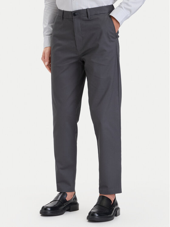 Calvin Klein Calvin Klein Chinos kelnes LV04LH610G Pilka Tapered Fit