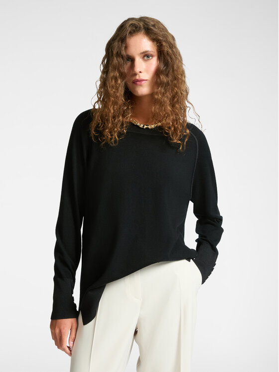 Elena Mirò Elena Mirò Cardigan M477Z000610N033 Nero Boxy Fit