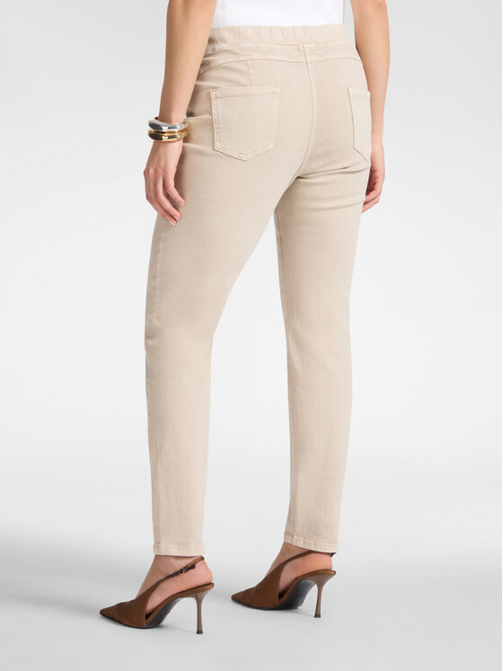 Elena Mirò Elena Mirò Spodnie materiałowe P152P100439N002 Kremowy Slim Fit