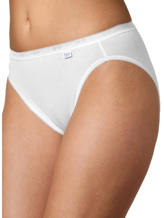 Sloggi Sloggi Komplet 3 par fig klasycznych 3 x Majtki damskie sloggi Basic+ Tai 3P 10007660 Biały