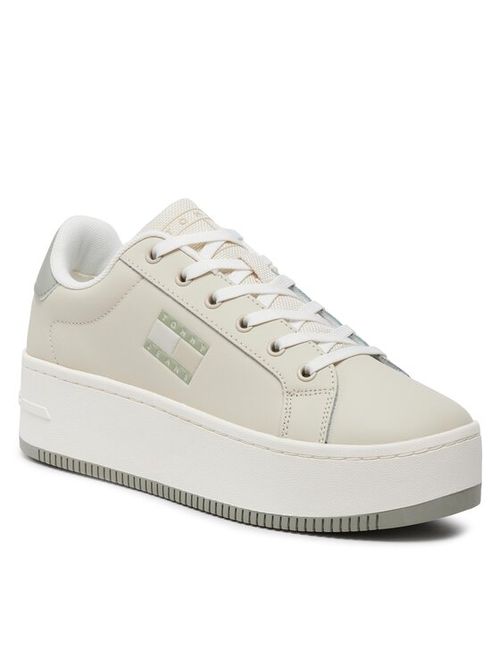 Tommy Jeans Tommy Jeans Laisvalaikio batai Tjw Flatform Ess EN0EN02518 Écru
