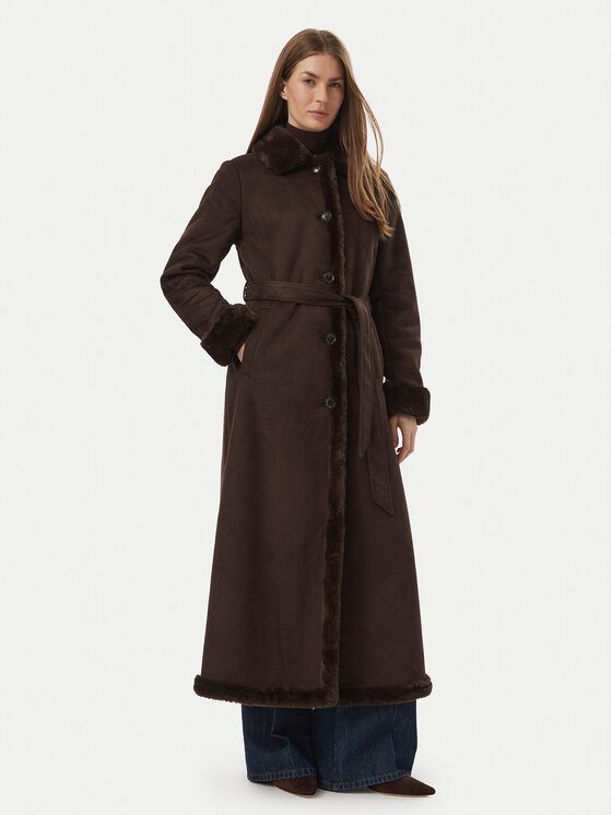 LAUREN RALPH LAUREN Umjetni kožuh 297P23461001 Tamno smeđa Regular Fit