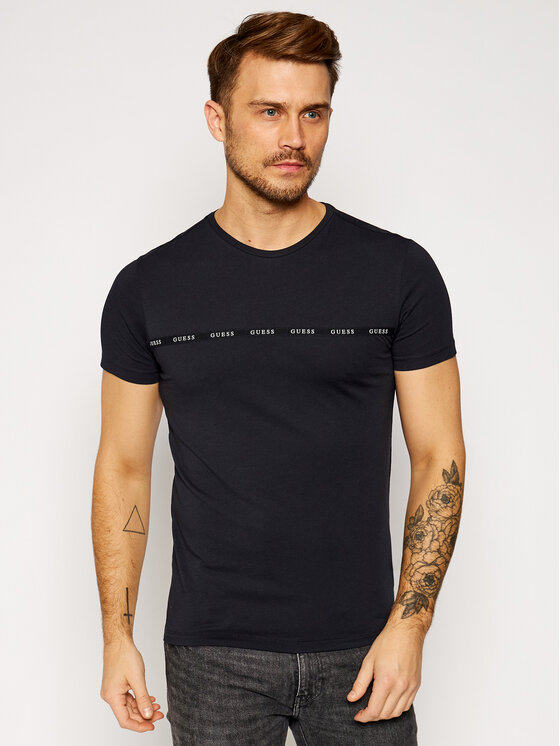 Guess Guess T-krekls U0BM04 JR003 Melns Regular Fit