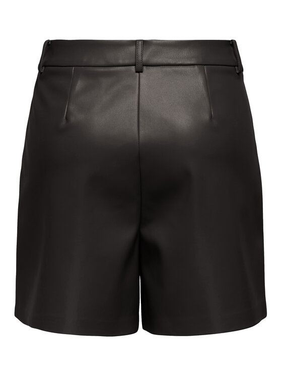 ONLY ONLY Pantaloncini in similpelle Saramy 15338008 Nero Regular Fit