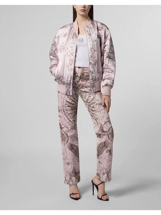 PHILIPP PLEIN PHILIPP PLEIN Kurtka bomber 29803 Różowy Regular Fit